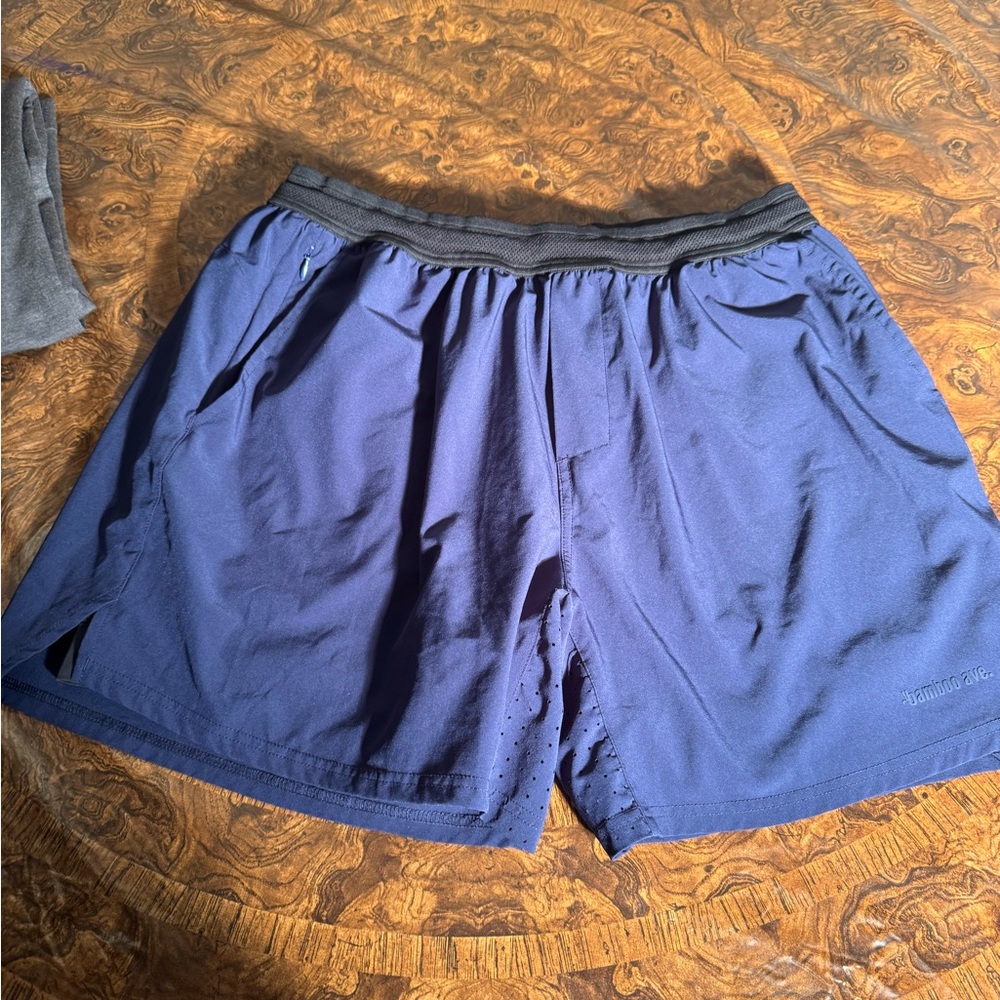BAMBOO Men's Navy Athletic Shorts